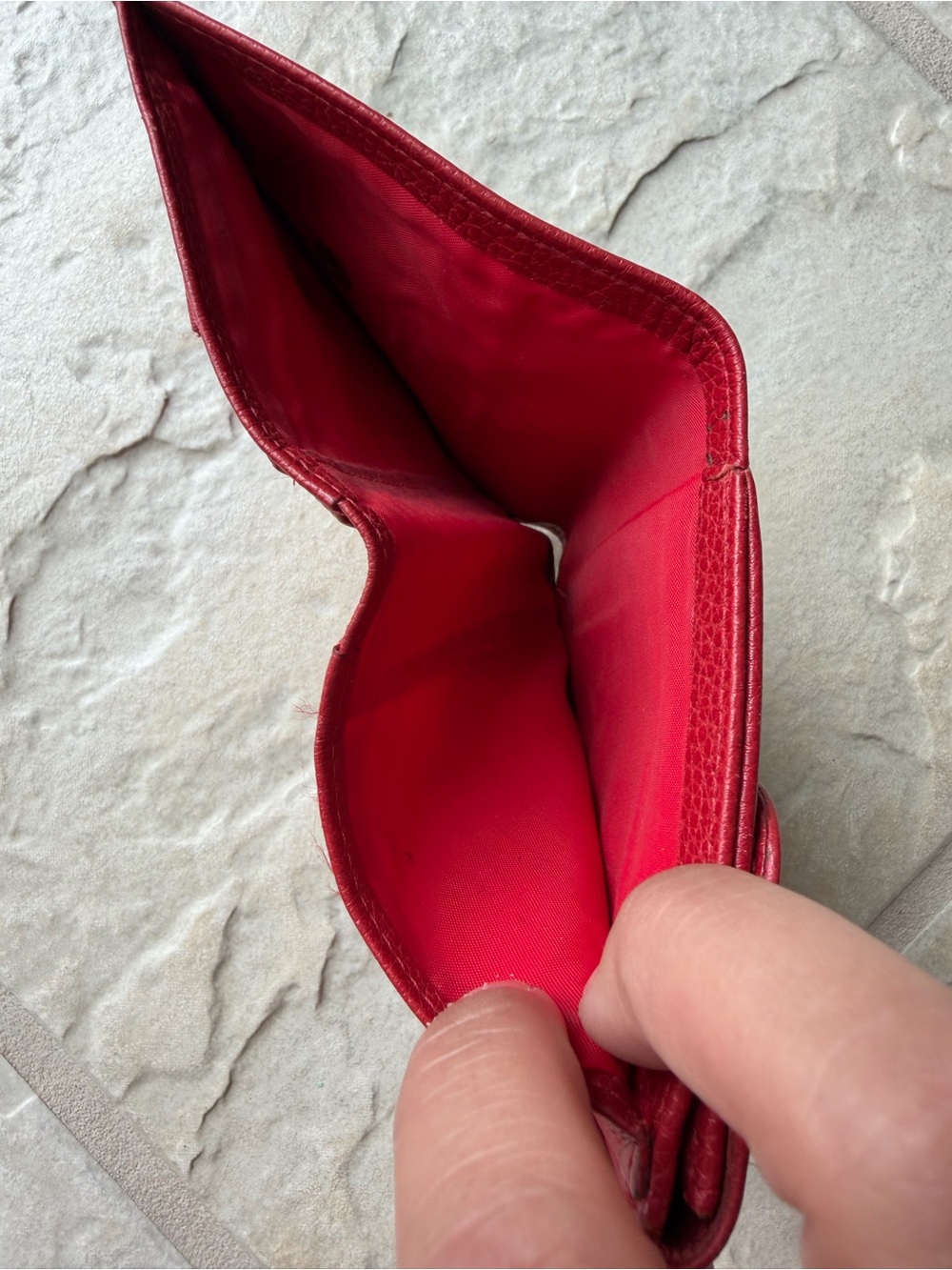 Longchamp Red Leather Wallet - Picture 5 of 5